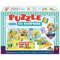 Puzzle Noriel - Ferma Cu Surprize, 36 Piese