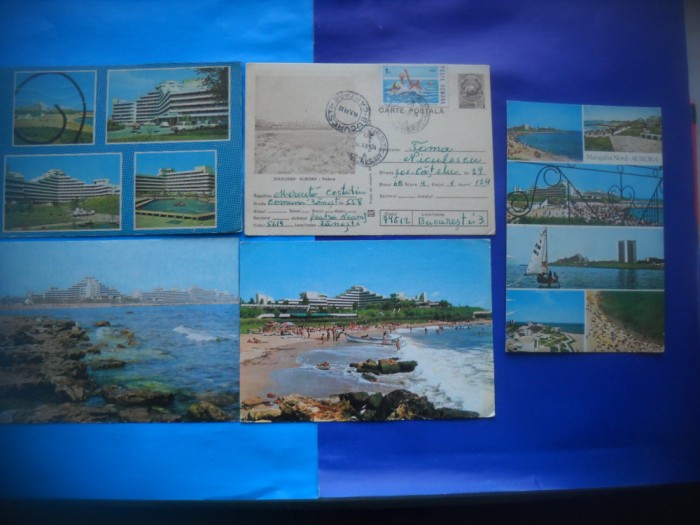 HOPCT LOT NR 827 AURORA-LITORAL -CT-5 CARTI POSTALE-RSR-CIRCULATE