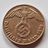Germania Nazista 1 reichspfennig 1938/J Hamburg bronz