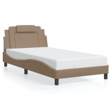 Cumpara ieftin Cadru de pat, Viana, fara saltea, cappuccino, 100x200 cm, piele ecologica