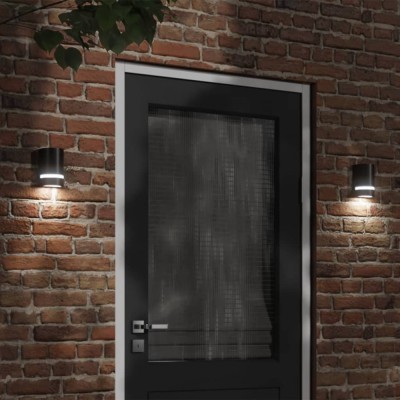 vidaXL Lampă exterioară de perete, negru, aluminiu turnat sub presiune foto