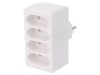 Conector Alimentare AC Splitter 2P Alb PLASTROL