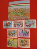 NICARAGUA, FOTBAL MEXIC 86 - COLIȚĂ + SERIE COMPLETĂ MNH