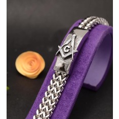 Bratara Barbati Inox Solida Patinata -Franco Mason- Artificial B995C