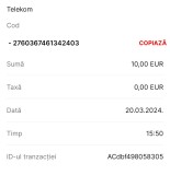 Cod re&icirc;ncărcare Telekom 3&euro; sau 5&euro; la 15/25 lei