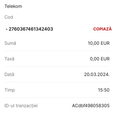 Cod re&amp;icirc;ncărcare Telekom 3&amp;euro; sau 5&amp;euro; la 15/25 lei foto