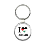Iubesc Jordan : Cadou Breloc : Heart Flag Country Crest Iordanian Expat, Generic