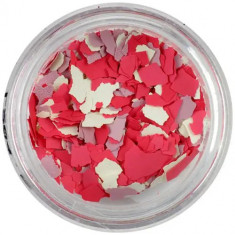 Confetti mare cu o formă nedefinită - bej, coral, roz cu aspect învechit