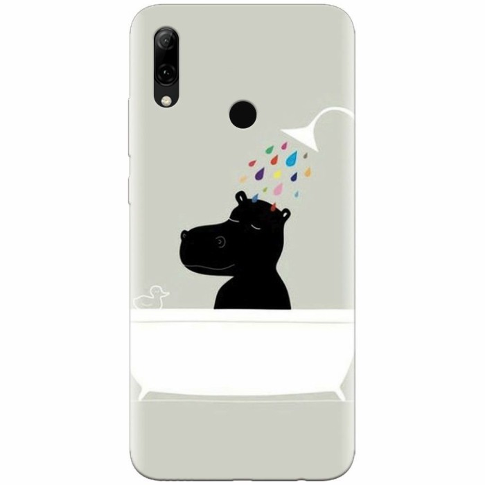 Husa silicon pentru Huawei P Smart 2019, Hippo Bath