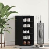 Dulap pentru pantofi vidaXL Negru Stejar 32x35x70 cm Lemn prelucrat