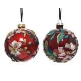 Cumpara ieftin Glob decorativ - Bauble with Fabric Flower - mai multe modele | Kaemingk