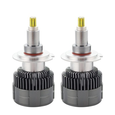 Set 2 LED-uri Auto Techstar&amp;reg; 360, H7, 45w, 6000 Lumeni, 6500K, AUTO, 12-24 Volti, CSP, Canbus, Miez Cupru, Radiator Aluminiu foto