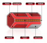Cumpara ieftin Set Lampi Spate LED, 235x110mm, 7 functii, Semnalizare Dinamica, Stanga si Dreapta