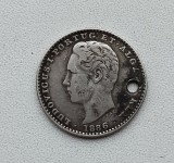 Moneda Portugalia - 100 Reis 1886 - Argint