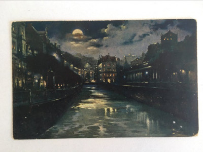 Carte postala veche vedere Germania, KARLSBAD Muhlbrunn Colonnade, 1912 foto