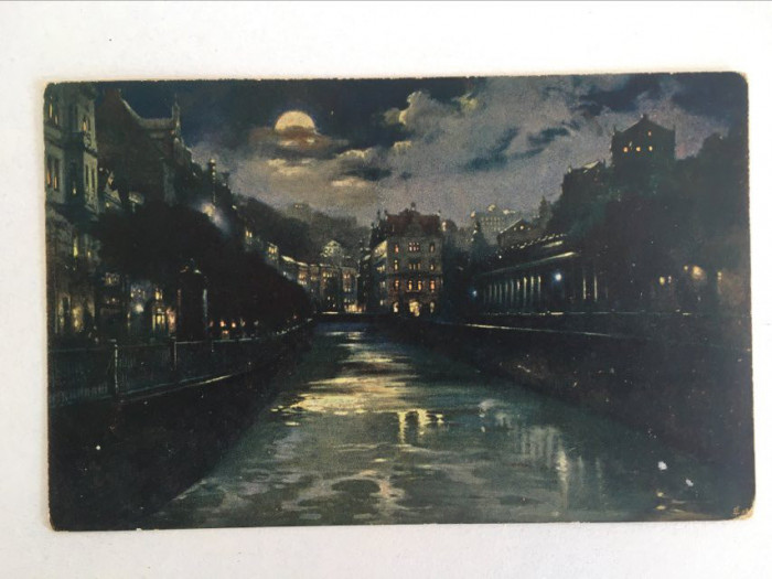 Carte postala veche vedere Germania, KARLSBAD Muhlbrunn Colonnade, 1912