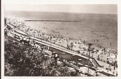 Carte Postala veche - Eforie Sud - Pe plaja, circulata foto