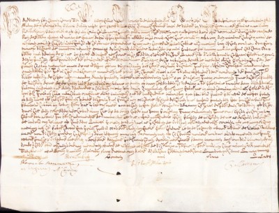 PM258N Bulă papală emisă de Papa Benedict al XIV-lea, 1744, pe pergament foto