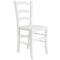 Scaun Paesana - cadru alb - imitatie piele alb - 21894