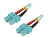 Patch cord fibră OM3 SC/UPC 0,5m LSZH, Logilink
