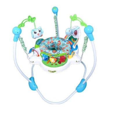 Saritor pentru copii cu centru de activitati WePro Store, Baby jumper, ajustabil pe inaltime, scaun rotativ 360&amp;deg;, Sunete, Lumini, Accesorii atractive, foto
