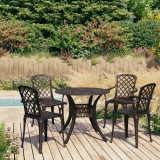 Set mobilier bistro, 5 piese, bronz, aluminiu turnat GartenMobel Dekor, vidaXL