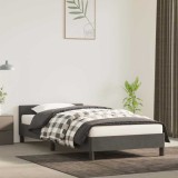 VidaXL Cadru de pat fără saltea, gri &icirc;nchis, 90x200 cm, catifea