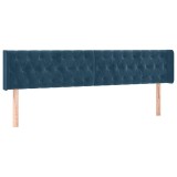 Cumpara ieftin Tablii de pat, albastru inchis, 180x7x78/88 cm, catifea