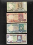 Set Bancnote Ucraina: 1, 2, 5, 10 Grivne (Hryvna) - Colectie Numismatica