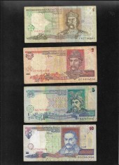 Set Ucraina 1 + 2 + 5 + 10 grivne hryvna