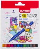 Set 12 mini finelinere - Basic Colours - Bruynzeel | Bruynzeel