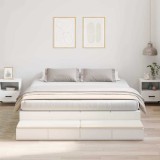 VidaXL Cadru de pat cu depozitare Alb 180x200 cm