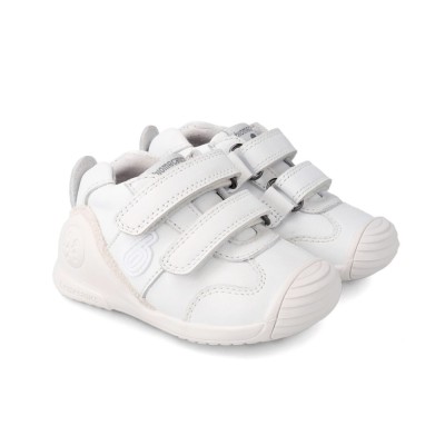 Adidasi primii pasi pentru copii biomecanics 221001-c, blanco (marime: 25 (15,5-16,1 cm)) foto