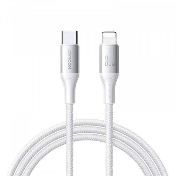 Cablu Date si Incarcare USB-C - Lightning Joyroom S-A28 Flash, 30W, 1m, Alb
