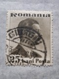 L.P.112 Uzuale Carol II -25 bani negru-oliv stampila Giurgiu