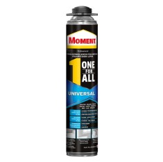 Adeziv poliuretanic pentru suprafete multiple, Moment One for All Universal, aplicare cu pistol, interior / exterior, galben, 75