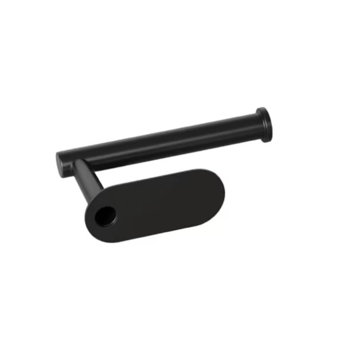 Suport autoadeziv pentru hartia igienica, 16 x 8.8 x 10 cm, metal, negru