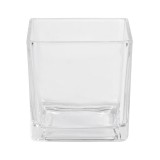 Vaza decorativa din sticla, forma patrata, 8x8 cm, ATU-082117, Oem