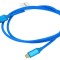 Cablu USB 2.0 A la micro B aurit 1m albastru
