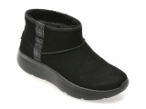 Ghete SKECHERS negre, ON-THE-GO ENCORE, din piele intoarsa