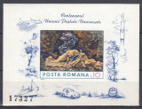 ROMANIA1974 LP 849 CENTENARUL UNIUNII POSTALE UNIVERSALE UPU BLOC NEDANTELAT MNH