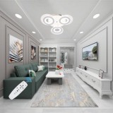 Lustra Led Cercuri 70W 3 brate 3 culori telecomanda 470x85mm SPN DL75L083