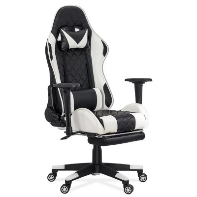 Scaun gaming cu spatar rabatabil si cotiere reglabile OFF 307 alb foto