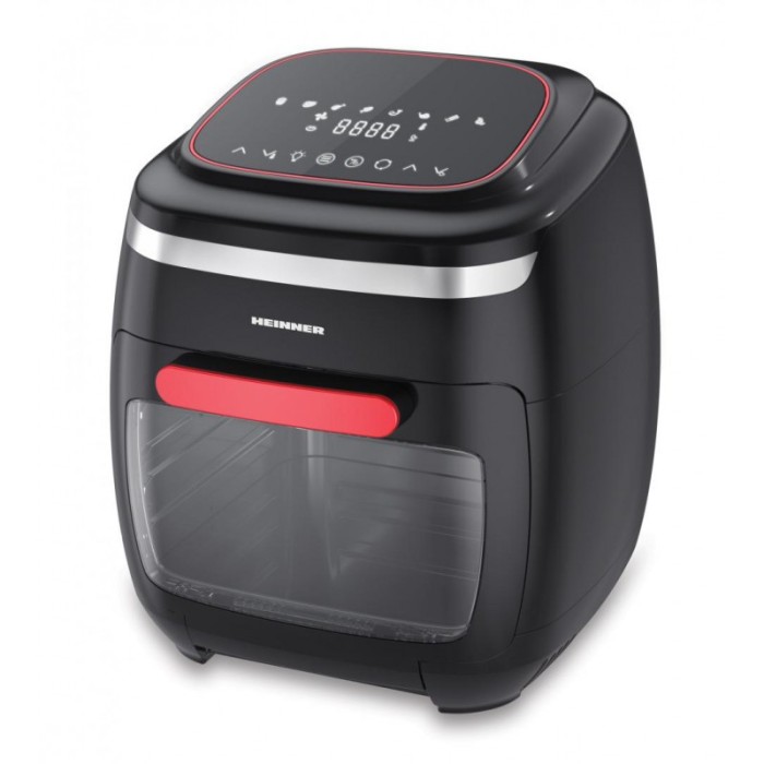 Friteuza cu aer cald Heinner, 2000 W, 11 l, afisaj digital, termostat reglabil, Negru