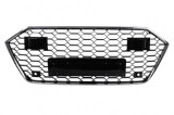 Grila bara fata Audi A7 4G Facelift RS7 Design negru lucios