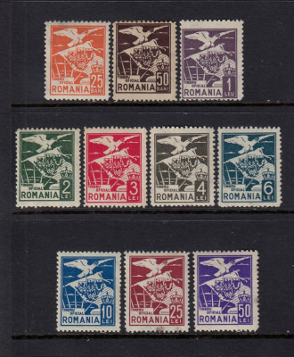 ROMANIA 1929 TIMBRU OFICIAL VULTUR CU STEAG SERIE MNH foto