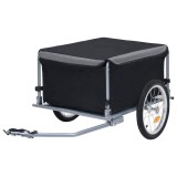 VidaXL Remorcă pentru bicicletă, negru și gri, 65 kg