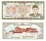 Bhutan 20 Ngultrum 2000, Bancnota UNC, P-23, Asia