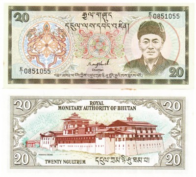 Bhutan 20 Ngultrum 2000 P-23 UNC foto