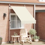 VidaXL Copertină retractabilă manual, crem, 150 cm